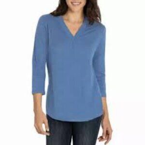 Orvis Linen Blend 3/4 Sleeve Tunic Top